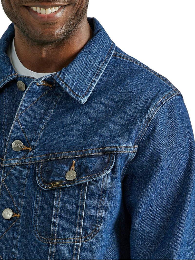 Giacca Jeans Uomo Lee Classic Rider - Denim Vintage 99% Cotone - Foto 9