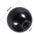 thumbnail image 3 of Uxcell M10 Female Thread 40mm Dia Plastic Machine Handle Ball Knob Black 5 Pack, 3 of 4