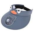 thumbnail image 3 of Sombrero de visera para niños con sombrero de playa de ventilador para gira infantil al aire libre Sports Park Fishing Gris profundo, 3 of 8