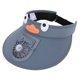 thumbnail image 3 of Hombo de visor para niños sombrero de ventilador de enfriamiento transpirable para un regalo de viaje de viaje infantil parque al aire libre Gris profundo, 3 of 10
