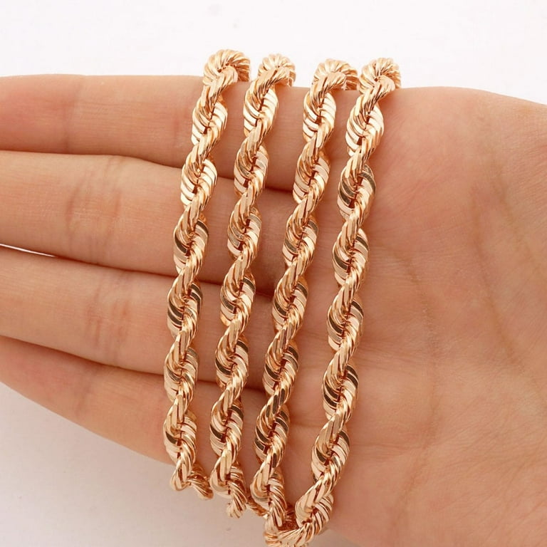 7mm 14k 2024 gold rope chain
