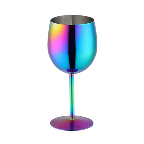 EcoNest Stainless Steel Wine Glass Colorful Stainless Steel Colorful Wine Glasses Goblet Red Wine Glass For Outdoor Travel Camping And Pool Ideal For