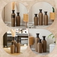 thumbnail image 6 of Aukfa Tall Floor Vase Set of 3, Extra Large Metal Decorative Vases for Living Room Dining Room Bedroom,Brown, 6 of 7