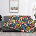 thumbnail image 5 of KLL American Football Print Fleece Throw Blanket, Horizontal Fleece Bedding Cute Soft Blankets Comfy Fleece Flannel Plush Home Decor for Couch & Bed -, 5 of 9