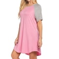 thumbnail image 4 of Avidlove Women Nightgowns Short Sleeve Sleep Shirts Crew Neck Nightdress Soft Sleepwear, 4 of 6