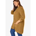 thumbnail image 4 of Woman Within Women's Plus Size Button-Front Shaker Cardigan, 4 of 6