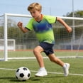 thumbnail image 4 of ITSAME Boys Football Athletic Outfits 2 Piece Short Sleeve Top and Shorts Soccer Uniform Set Green Size 2, 4 of 8