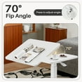 thumbnail image 4 of KPUY Adjustable Overbed Table with Hidden Wheels, Tilt Top, White, 4 of 9