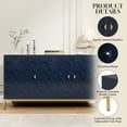 thumbnail image 4 of Boyel Living 3-Door Sideboard Buffet Cabinet, Accent Storage Cabinet with Adjustable Shelves, Credenzas Buffet Cabinet for Entryway Living Room, Blue, 4 of 6