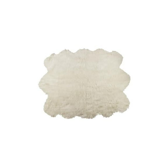 5 x 6 in. Sheepskin Rug - Off White
