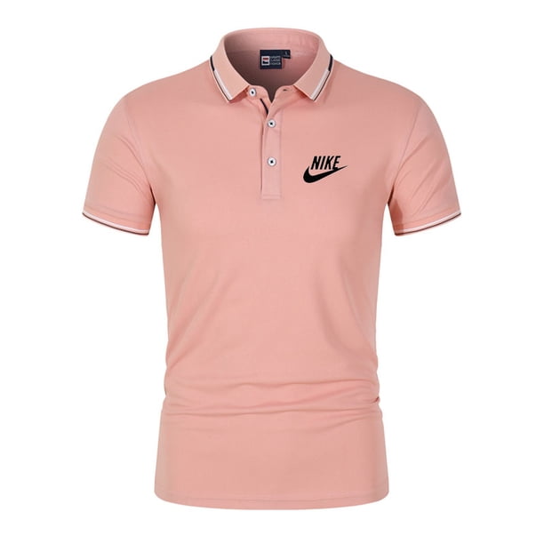 New Men's Polo collar Shirt Neke Business Casual Lapel Golf Polos Tennis Shirtpangjing