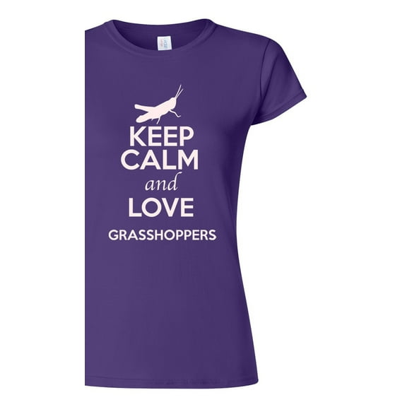 Junior Keep Calm And Love Grasshoppers Insects Lover T-Shirt Tee