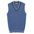 thumbnail image 5 of COOFANDY Men's Sweater Vest Slim Fit Casual Sleeveless V Neck Pullover Cable Knit Sweater Vest, 5 of 6