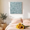 thumbnail image 4 of Green Swirling Lines Canvas Wall Art for Living Room, Curves Waves Modern Abstract Poster Print Painting for Bedroom Office Home Decoration Wall Pictures Prepare To Hang 16"x16", 4 of 9