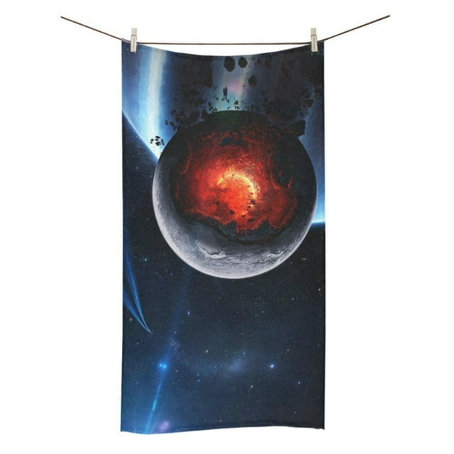 ABPHQTO Galaxy Space Stars Planet Baño Cuerpo Ducha Toalla Envoltura de baño Para el hogar Viajes al aire libre Uso Playa Toallas de baño 75x140 cm