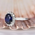 thumbnail image 3 of HeartsAndYou 1.3ct Natural Blue Sapphire Floral Promise Engagement Ring 14k SOLID White Gold, 3 of 9