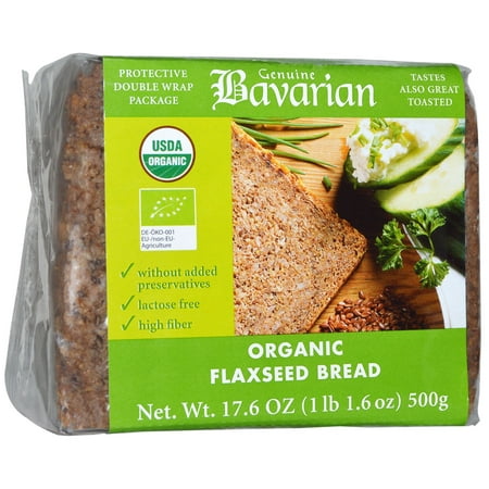 Genuine Bavarian Organic Bread - Flaxseed - Case of 6 - 17.6