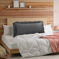 PiccoCasa 1Pc 100% Cotton Body Ruffled Pillowcases Soft with Envelope Dark Gray 20"x48"