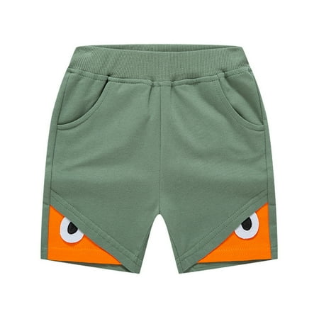 

MXIEZI 2-8T Boys Cotton Shorts Baby Cartoon Quarter Pants Kids Summer Casual Short Pants