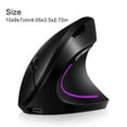 thumbnail image 7 of Wireless 2.4G Wireless Vertical Mouse Rechargeable Upright Ergonomic Mouse 3 Adjustable Movement Speed Levels RGB Flowing Light Plug N Play, White, 7 of 7