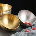 thumbnail image 6 of Large Capacity Stainless Steel Salad Bowls Korean Soup Rice Noodle Ramen Bowl Kitchen Food Container,Gold,15X7CM, 6 of 9