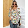thumbnail image 5 of FUNING Women's Puff Long Sleeve Tunic Tops Pleated Crew Neck Blouses Dressy Casual Loose Fit Winter and Spring Shirts, 5 of 6