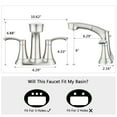 thumbnail image 3 of PROOX 4 in. Centerset Bathroom Sink faucet with Pull Out Sprayer Double Handles, 3 of 7