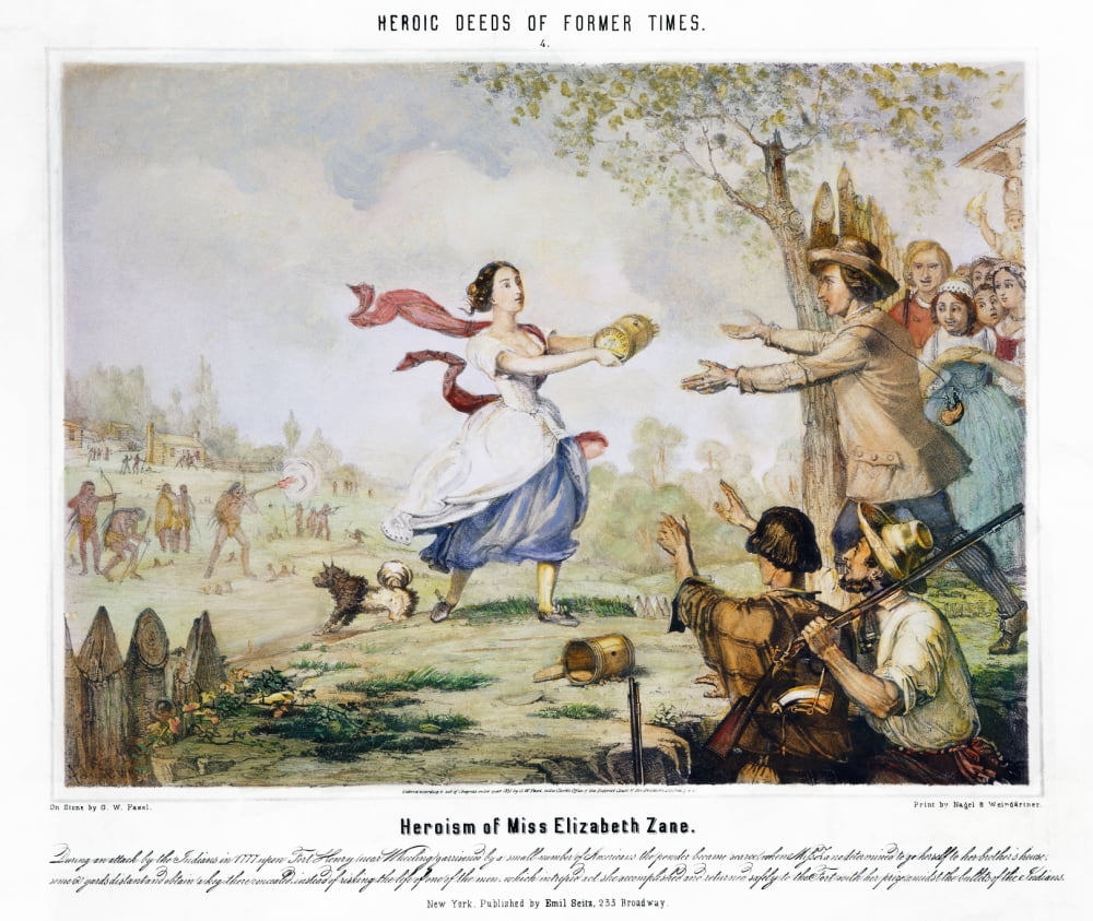Elizabeth Zane N(C1766C1831) American Pioneer Elizabeth Betty Zane Passing Through Hostile