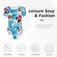 thumbnail image 4 of Fotbe Hawaiian Style Body de Mujer con Cuello Redondo y Mangas Cortas, Sin Mangas Ajustado, Suave, Cómodo y Básico-XX-Large, 4 of 7