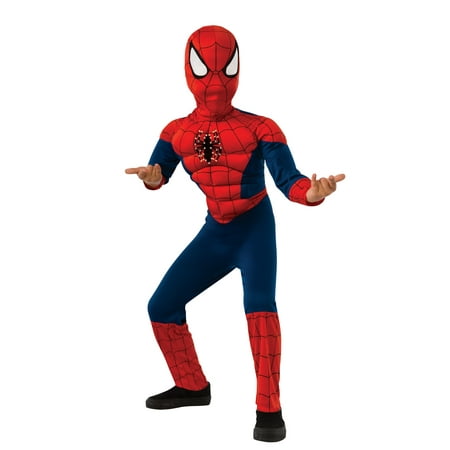 Ultimate Spiderman With Light Up Chest Boys Superhero Costume