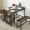 Rustic Brown, variant on COZONY 3 Piece Dining Table Set, Kitchen Table Set with Wine Rack & Storage Shelf, Bar Table Set for Small Space, Home, Gray