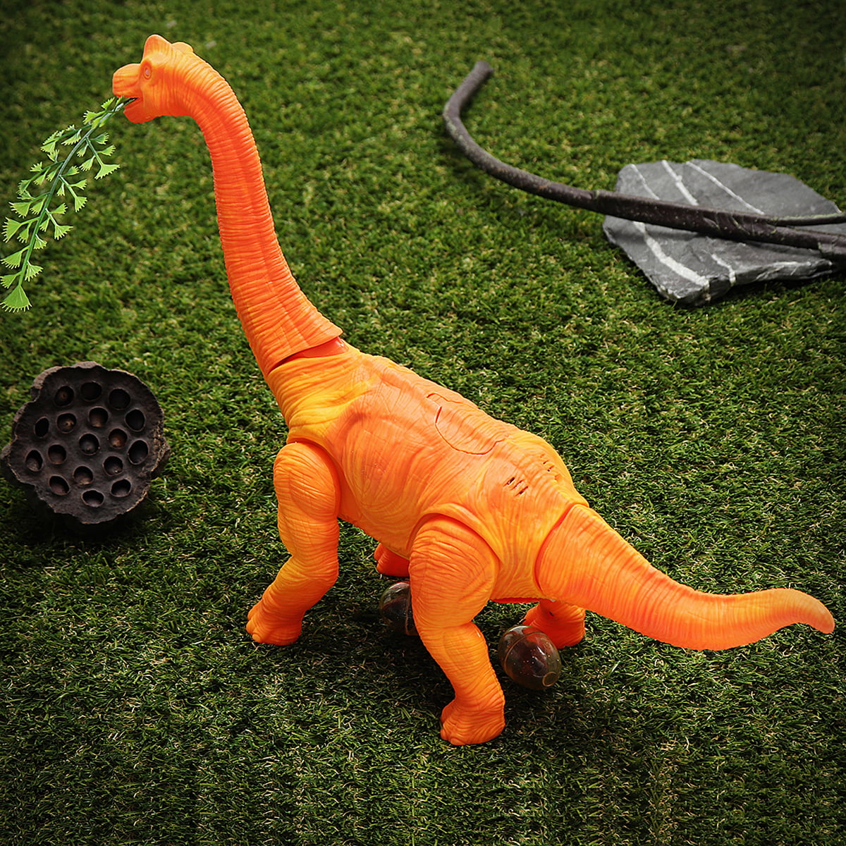 Egg Laying Walking Brachiosaurus Dinosaur T-REX Toy Lights Box HOT