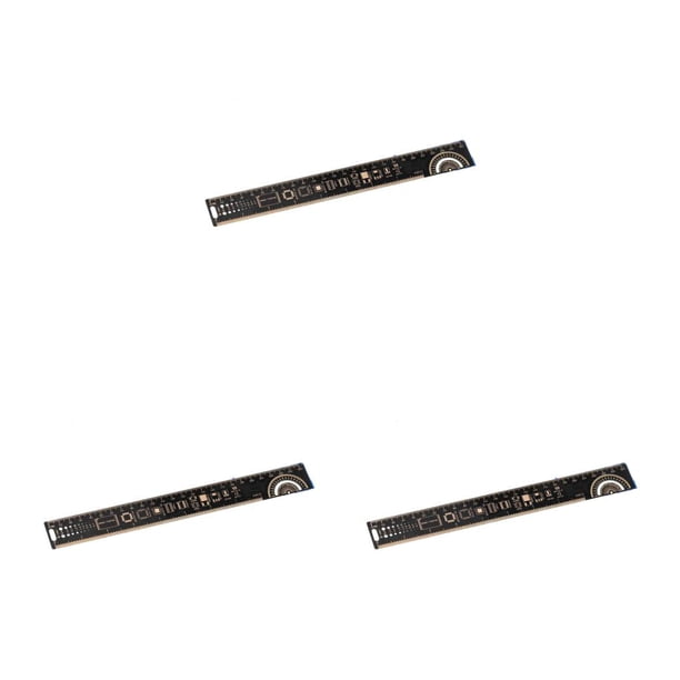 Yuarrent Regla de PCB a prueba de agua Accesorio de referencia ligero Reglas de medición prácticas compactas Ingeniero electrónico Geek Maker Type1 NO1