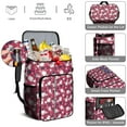 thumbnail image 5 of Travel Cooler Bag - Red Baseballs and Stars Pattern Camping Beer Cooler Backpack with Bottle Opener- Waterproof Insulated Picnic Backpacks - Cooler Bag for Beach, 5 of 6