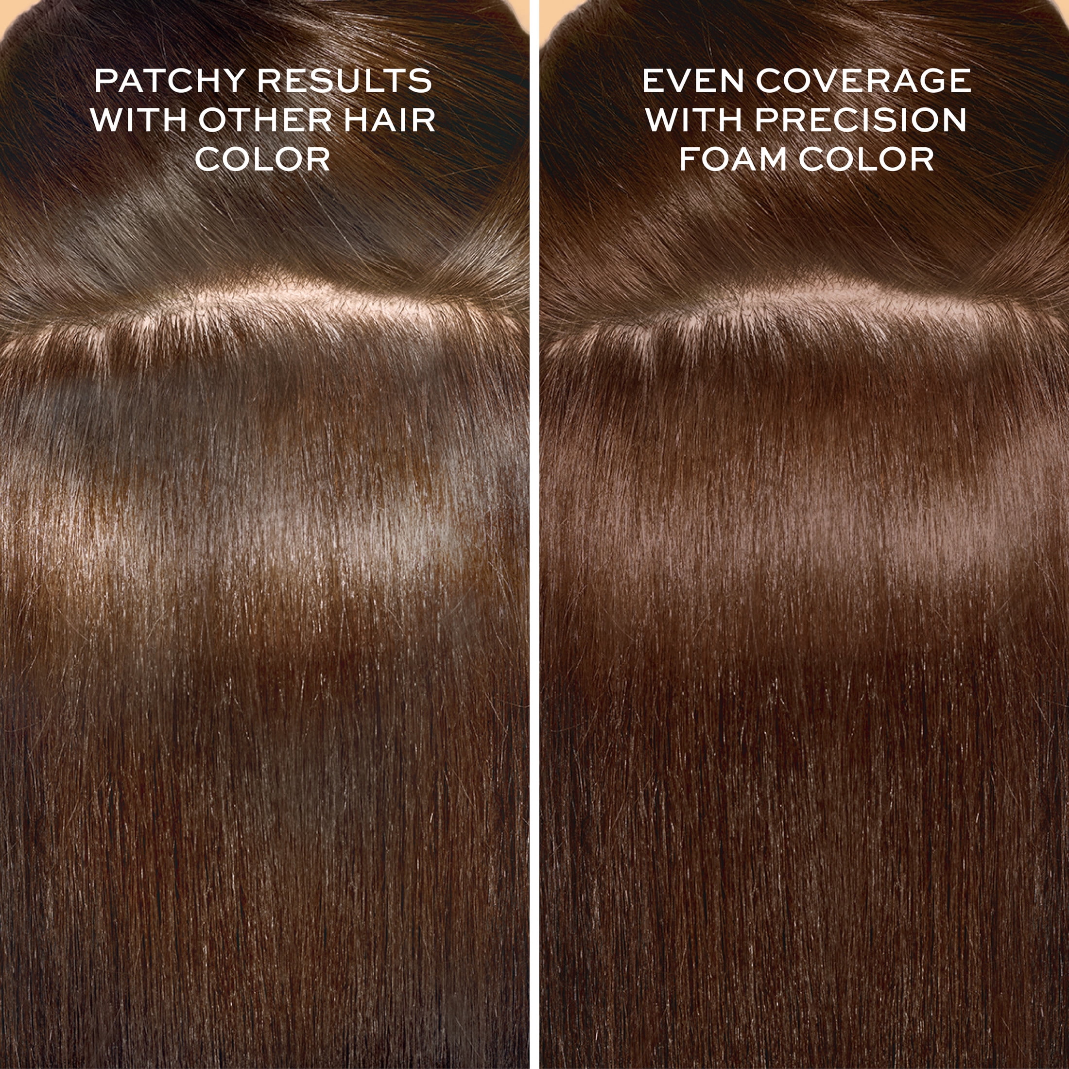John Frieda Precision Foam Brown Permanent Hair Dye Color Kit, 6N Light Natural Brown, 1 Application
