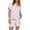 Light pink, variant on Women's Pajama Sets Casual Christmas Print Silk Satin Short Sleeve Button Up Top And Shorts Set Womens Pjs Sets