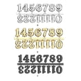 thumbnail image 3 of Scienceny 6 uds 2CM reloj número placa árabe romano relojes números reloj Kit manos reemplazo oro plata sincronización diseño personalizado Accesorios para bloques patrón Plata, 3 of 6