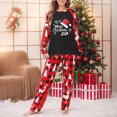 thumbnail image 4 of Odeerbi Christmas Pajamas for Family Holiday Long Sleeve Family Christmas Pajamas Matching Sets Mom Casual Printed Top Pants Outfits Loungewear Two-Piece Sleepwear Xmas PJs Set Red, 4 of 6
