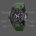 thumbnail image 3 of Quartz Electronic Watch, Double Movement Alarm OD Green Waterproof Multi Functional Analog Digital Sports Watch  for Daily Life for Man, 3 of 8