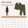 thumbnail image 4 of Fotbe Green Camouflage Skull Conjunto de Pijama de Manga Larga para Mujer con Estampado, Ropa de Dormir de 2 Piezas, Conjunto de Casa Suave y Cómodo con Bolsillos-Medium, 4 of 7