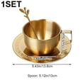 thumbnail image 2 of Jiibva Stainless Steel Coffee Cup Set with Saucer Cup Spoon 250ML Coffee Mug for Home Restaurant Cafe Breakfast Afternoon Tea, 2 of 7