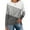 Gray, variant on AOOCHASLIY Christmas Tops Women's Fashion Casual Long Sleeve Comfortable Color Blocking Sweatshirt Round Neck Tops Blouse