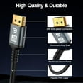 thumbnail image 6 of 16K DisplayPort Cable 2.1,DP Cable [16K@60Hz, 8K@120Hz, 4K@240Hz, 40Gbps] | Gold-Plated DP to DP for Gaming Monitor, PC | Supports HDR, HDCP, FreeSync, G-Sync, RTX 4090, 7900XTX, 6 of 7