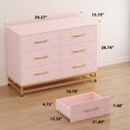 thumbnail image 2 of NEILA Dresser for Bedroom with 6 Drawer, TV Stand Wood Dressers Chest of Drawers with Metal Handles for Living Room Hallway Entryway, 2 of 7