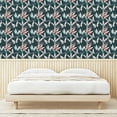 thumbnail image 3 of Ambesonne Spring Peel & Stick Wallpaper for Home, Flying Machaon Butterflies, 13"x36", Blush Forest Green and White, 3 of 5