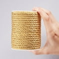 thumbnail image 3 of 5mm/ 18 Yards Twisted Gold Trim Cord Rope Nylon Twisted Cord Trim Thread String Twisted Silk Ropes Satin Shiny Cord for Home Décor Upholstery Curtain Tieback Honor Cord, 3 of 6