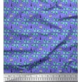 thumbnail image 1 of Soimoi Purple Moss Georgette Fabric Colorful Bottle Print Fabric by the Yard 42 Inch Wide, 1 of 1