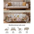 thumbnail image 3 of Autumn Pink Pumpkins Sofa Covers for 3 Cushion,Washable Couch Cover for Sectional Sofa Slipcovers with Tassel,Thanksgiving Maple Leaf Farmhouse Grey Loveseat Covers Futon Cover Throw Blanket 71x118, 3 of 8