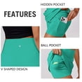 thumbnail image 3 of Pinspark Tennis Skirts for Women V-Waisted Athletic Skort Quick Dry Golf Skirts with 2 Pockets Shorts, 3 of 6