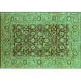 thumbnail image 1 of Ahgly Company Machine Washable Indoor Rectangle Oriental Turquoise Blue Industrial Area Rugs, 5' x 7', 1 of 4
